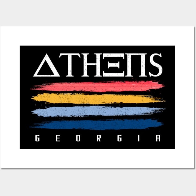 'Vintage Athens Georgia' Cool Athens 1980s Gift Wall Art by ourwackyhome